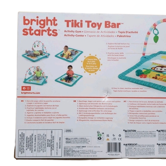 Bright Starts Tiki Toy Bar Baby Activity Gym & Tummy Time Mat New. - Picture 10 of 13